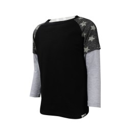 KD041 sample custom-made children's long-sleeved T-shirt online order children's star print long-sleeved T-shirt Taiwan children's T-shirt supplier KD041 sample custom-made children's long-sleeved T-shirt online order children's star print long-sleeved T-shirt Taiwan children's T-shirt supplier